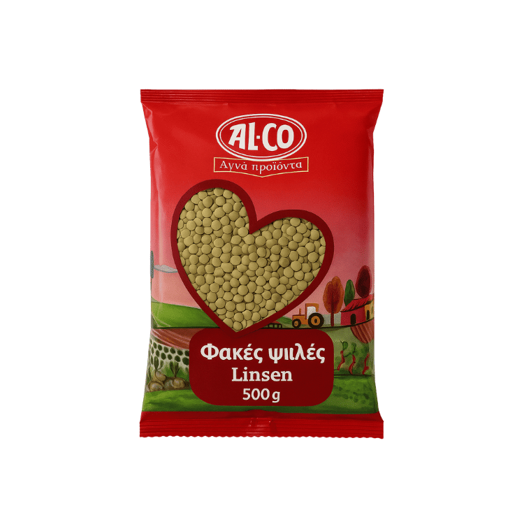 Linsen Feine  (500g) Alco von Alco bei Araxxon  - Hochwertiges griechisches Produkt.   Linsen Feine  (500g) Alco από Alco στο Araxxon  - Αυθεντικό ελληνικό προϊόν.
